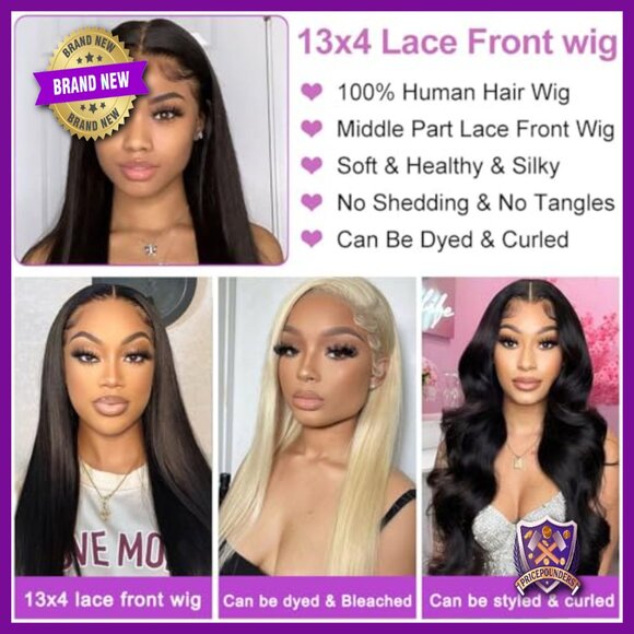 22 Inch Human Hair Lace Front Wig Glueless Pre Plucked Baby Hair main image 4